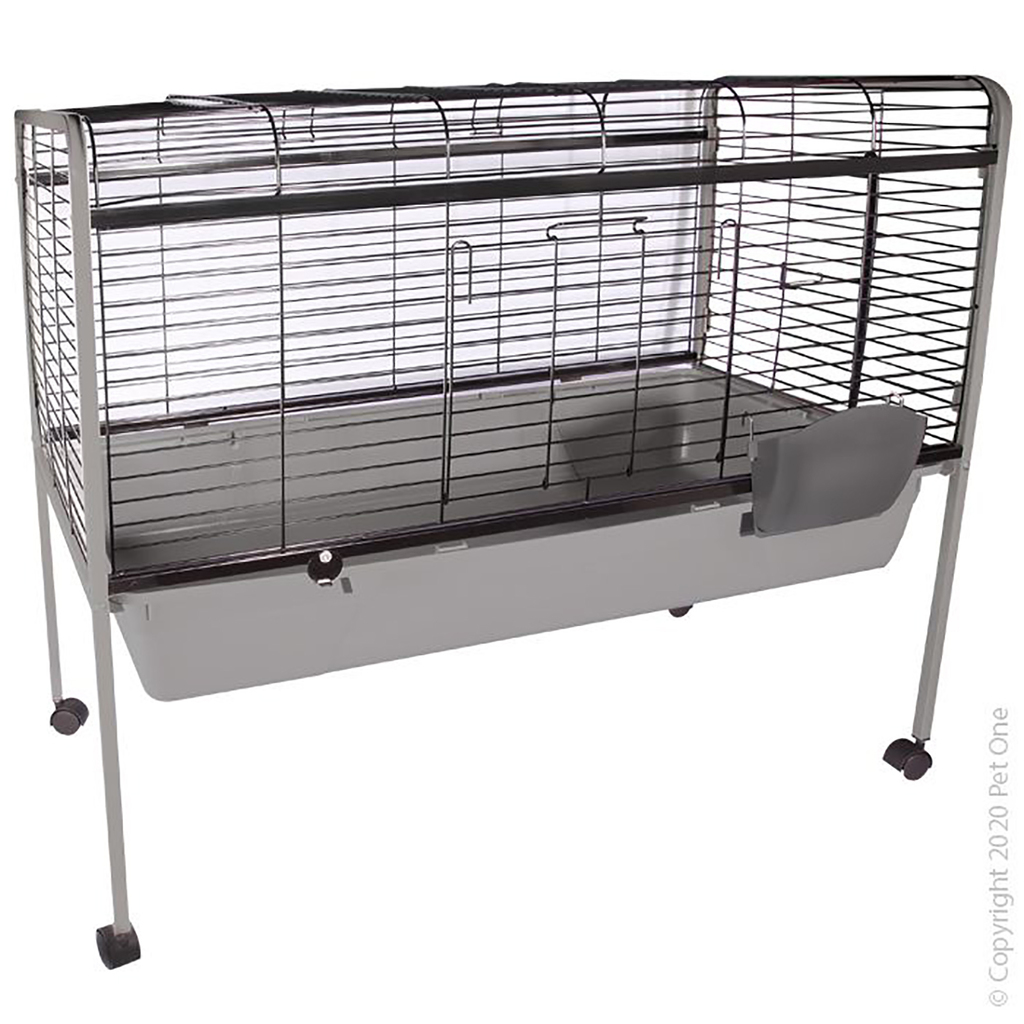 Rabbit Cage With Stand 105cm Light Grey PETQuarters