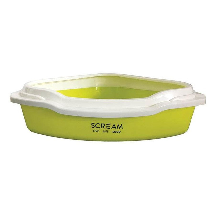 Scream Corner Litter Tray Loud Green 55x43x17cm