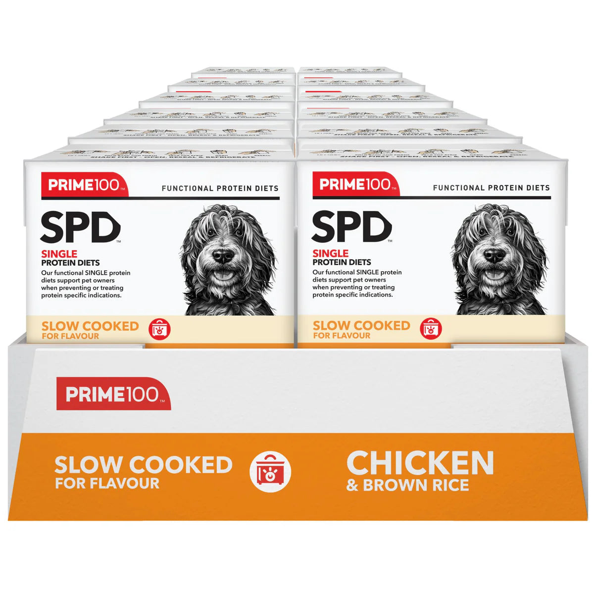 Prime100 Slow Cooked Chicken and Brown Rice 354g