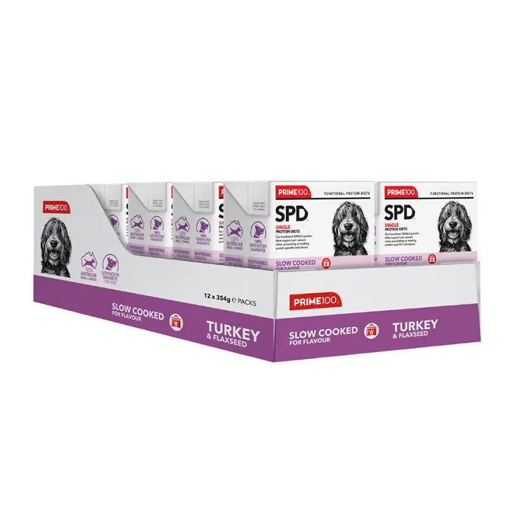 Prime100 Slow Cooked Turkey & FlaXSeed 354g