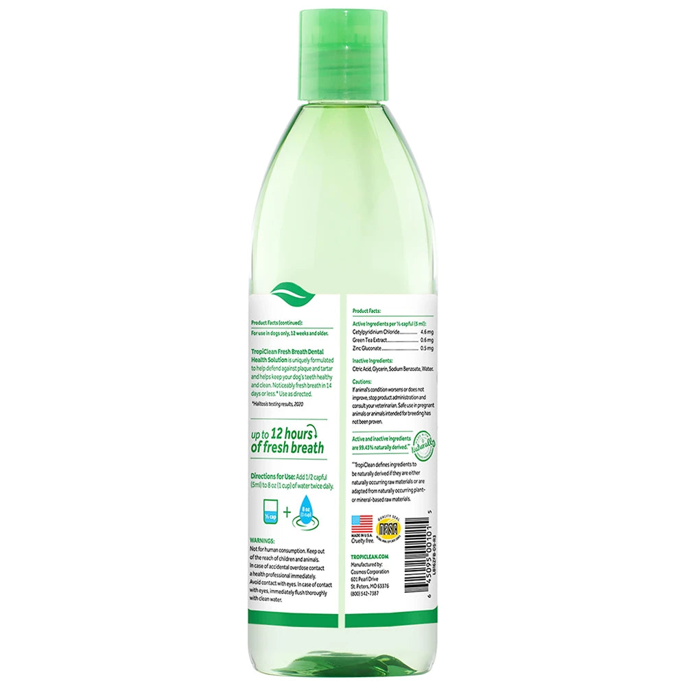 Tropiclean Fresh Breath Dental Health Solution Original 236ml