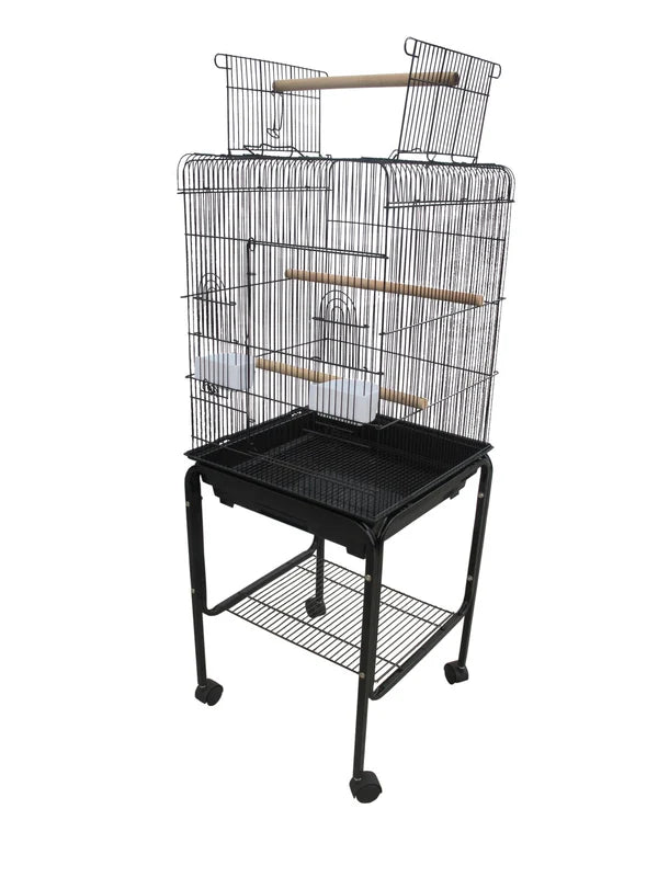 18x18 Open Top Budgie Cage w/Stand