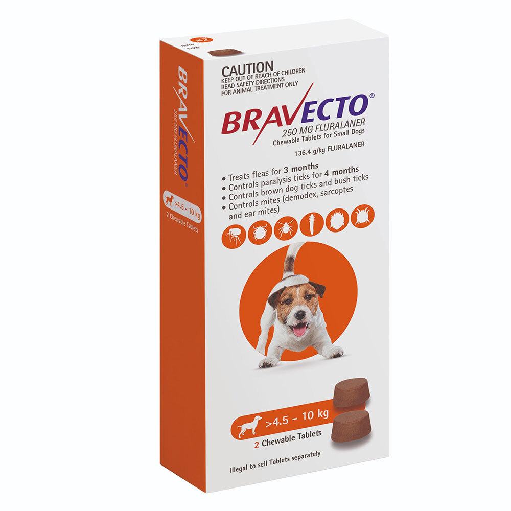 Bravecto Dog Chew Small 6-month 4.5-10kg