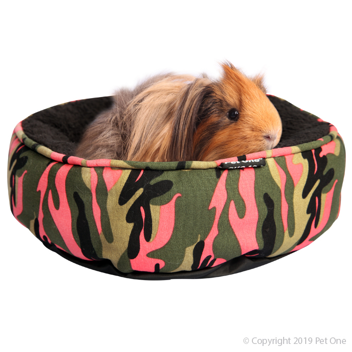 Small Animal Bed Round 20cm Pink Camo