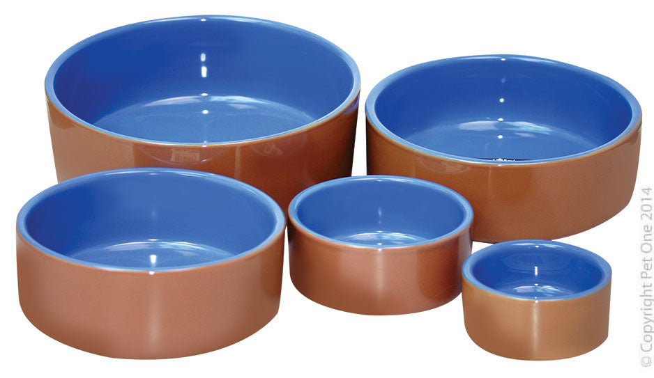 Bowl Ceramic Blue Glazed