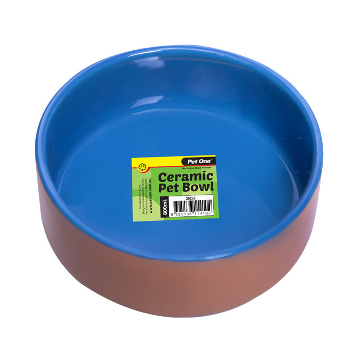 Bowl Ceramic Blue Glazed