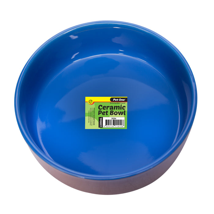 Bowl Ceramic Blue Glazed