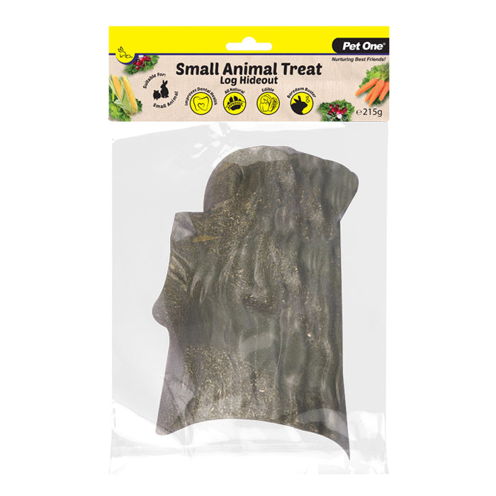 Small Animal Treat Log Hideout 15.5x10.3x6.5cmH