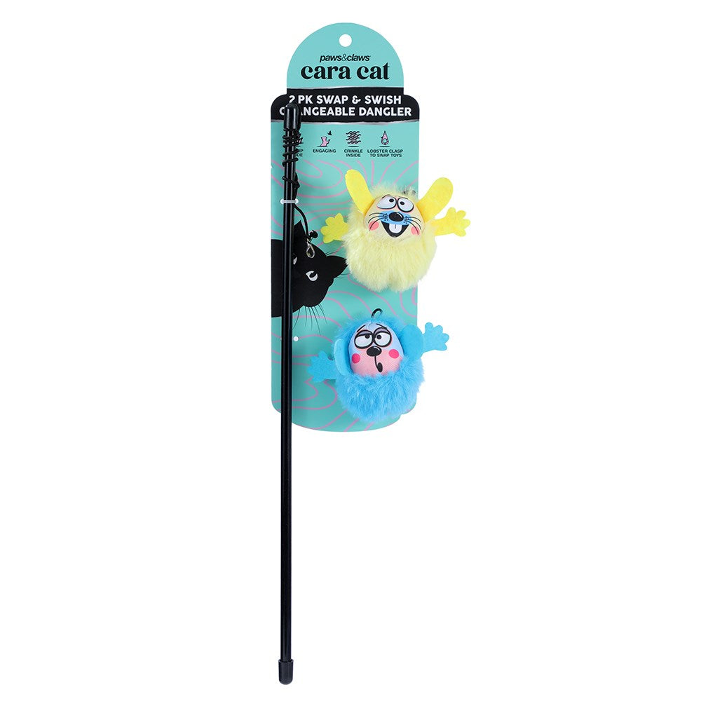 Cara Cat Cartoon Dangler Changeable 40Cm 2 Asstd