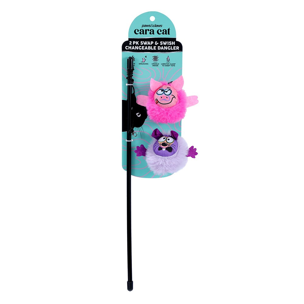 Cara Cat Cartoon Dangler Changeable 40Cm 2 Asstd