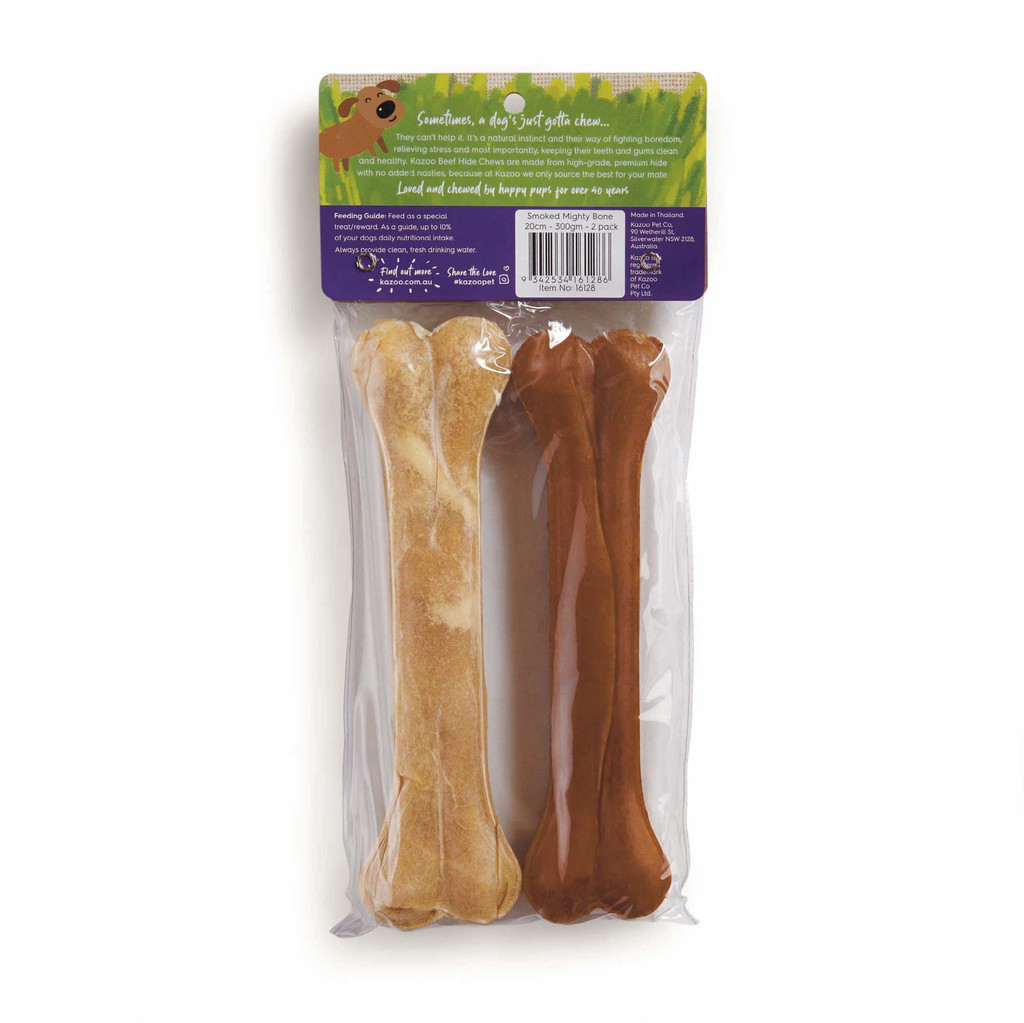 Kazoo Rawhide Pressed Bone 20cm 2pk