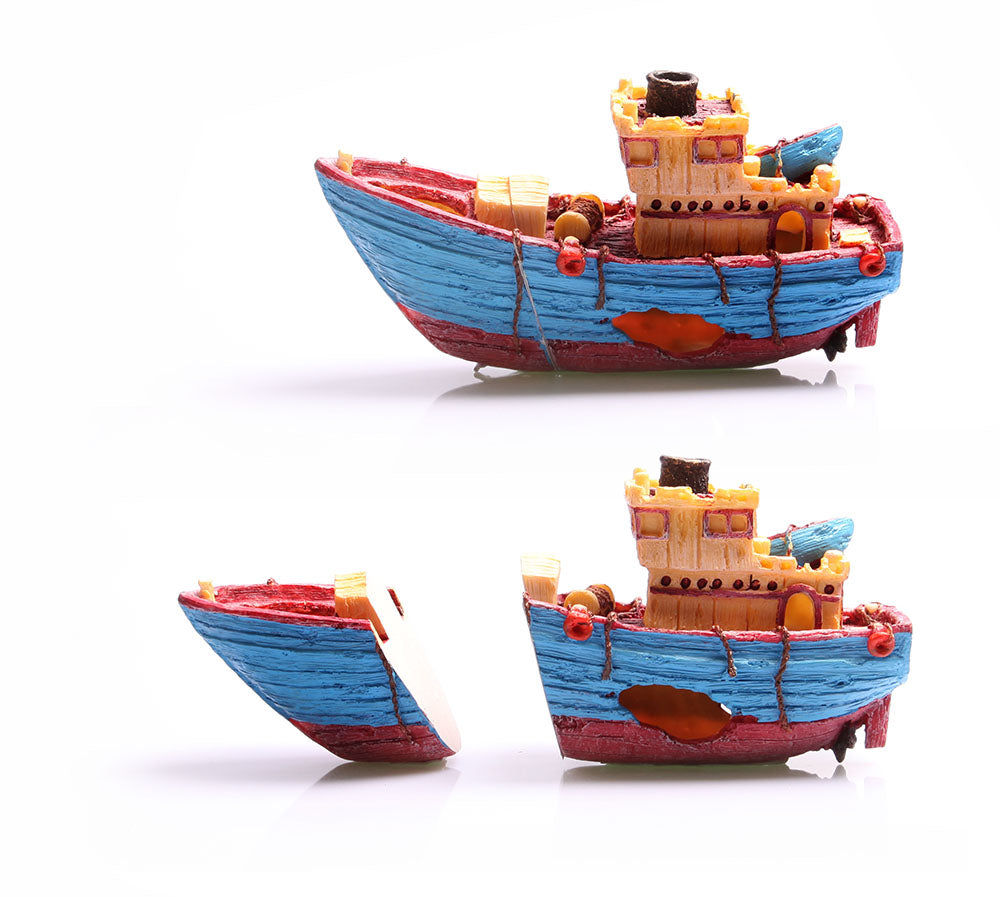 Magnetic Glass Tug Boat 26.5x8.5x14cm