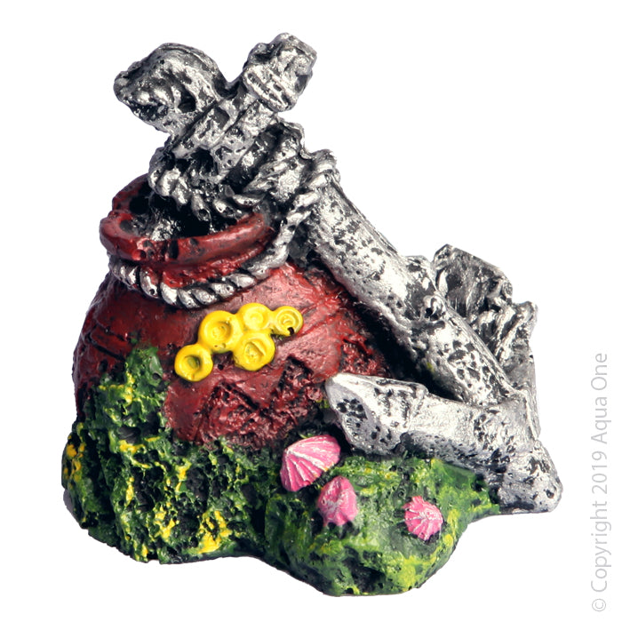 Mini Ruined Anchor Vase 7x5.5x6.5cmh