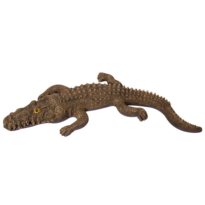Ornament Sunbathing Crocodile 21wx33.5dx3.6cmh