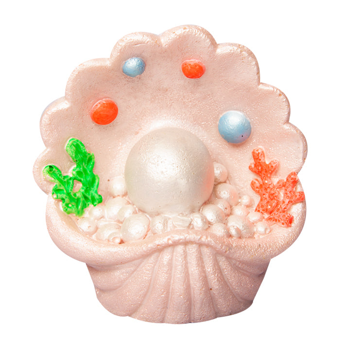 Ornament Giant Clam With Pearls 9wx6.5dx9.5cmh