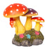 Ornament Cluster Of Mushrooms On Mossy Rock 11.5wx7.5dx10.5cmh