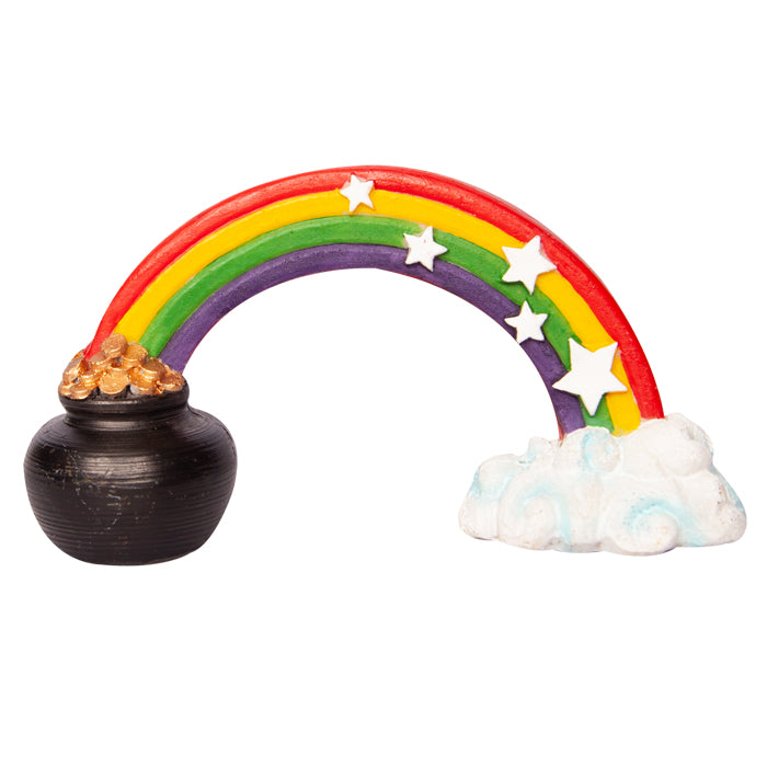 Ornament Rainbow With Pot Of Gold Large 16wx5.5dx8.5cmh