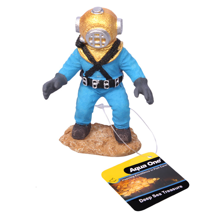 Aqua One Ornament Deep Sea Diver 7.3x4.6x10.3cmh