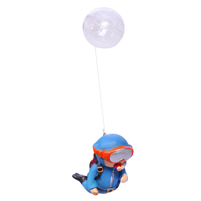 Aqua One Ornament Scuba Diver w Float 3x2.5x6.5cmH