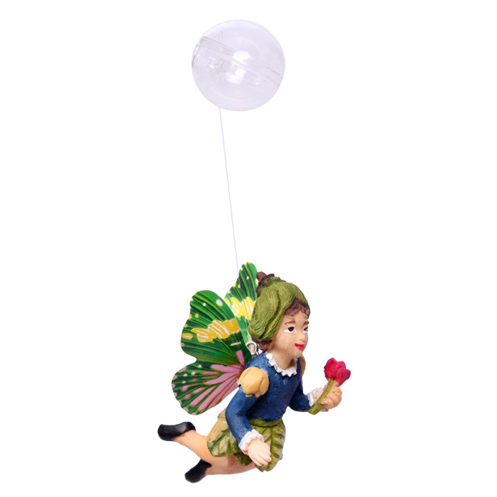 Aqua One Ornament Fairy w Float Green 4x3x7.5cmH