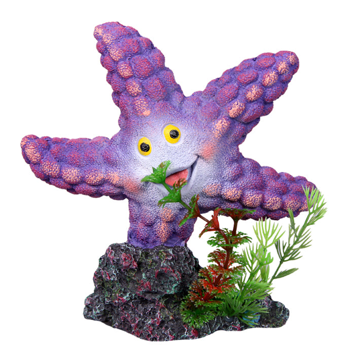 Aqua One Ornament Starfish W Rock 11.5x5.5x12.5cmh