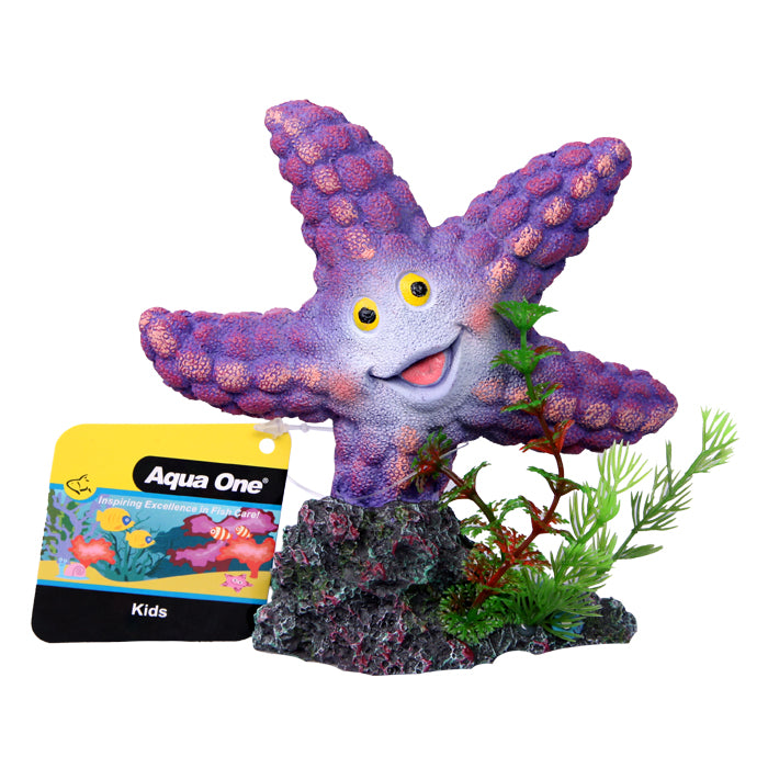 Aqua One Ornament Starfish W Rock 11.5x5.5x12.5cmh