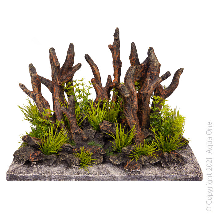 Ecoscape Driftwood On Rock Garden Large 32.5 X 18 X 23.5cm