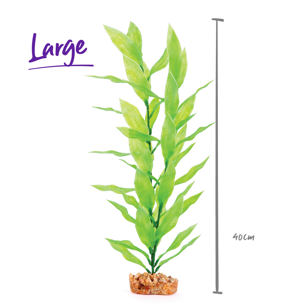 Plastic Plant Long Leaf Green