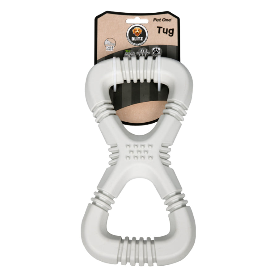 Dog Toy Blitz Rubber Tug Grey