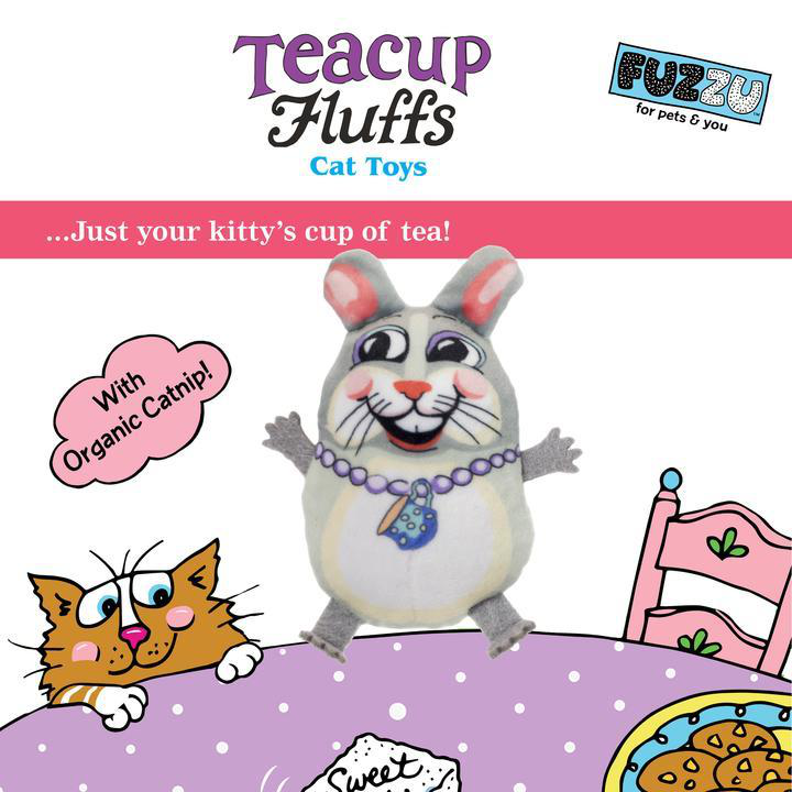 Fuzzu Tea Cups Cat Toy Bunny