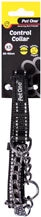 Pet One Collar Nylon With Chain Adj Black