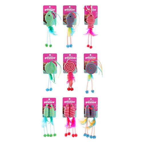Pounce String Cat Toys 9 Assorted