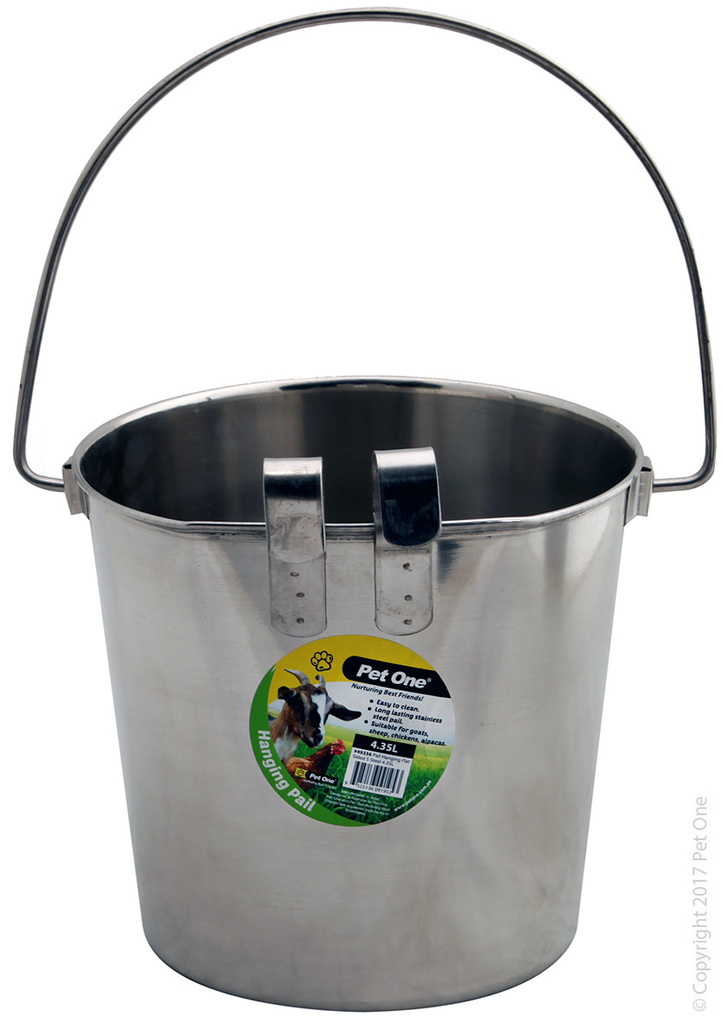 Stainless Pail Flat Sided 4.5l