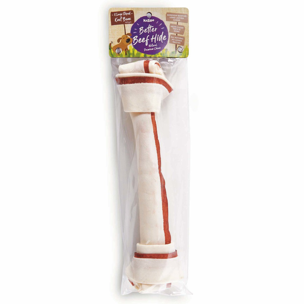 Kazoo Rawhide Knot Bone 30cm 1pk