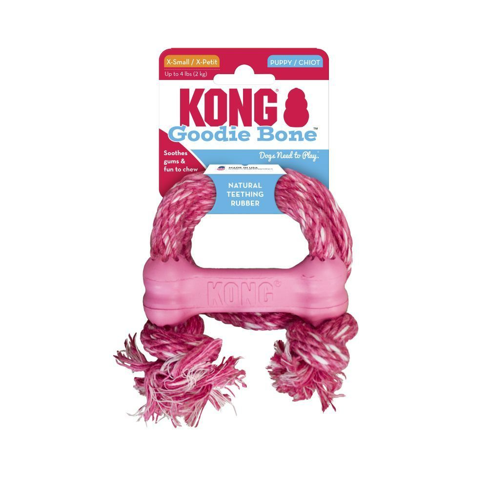 Kong Toy Puppy Bone With Rope