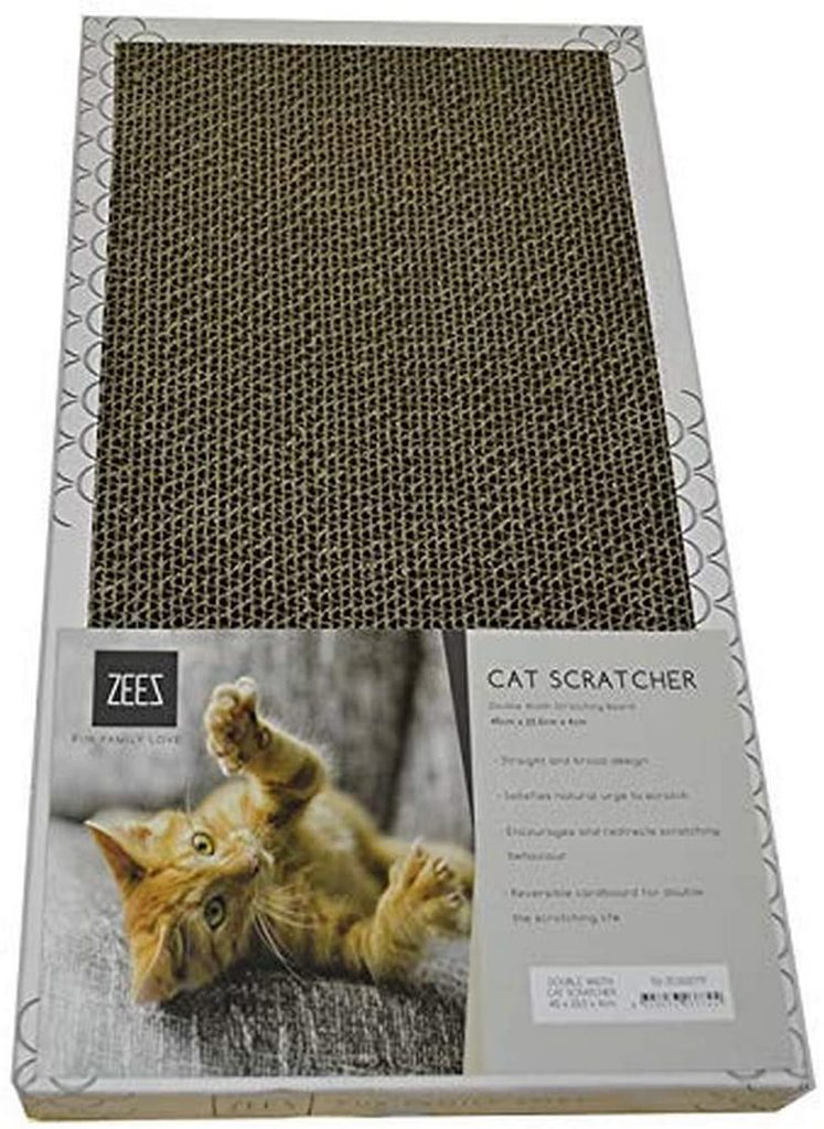 Zeez Double Width Cardboard Scratcher White 45cm