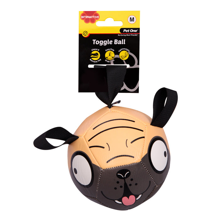 Dog Toy Interactive Toggle Ball Pug