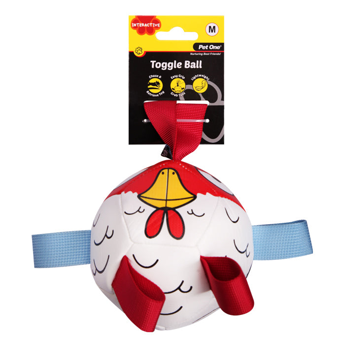 Dog Toy Interactive Toggle Ball Rooster