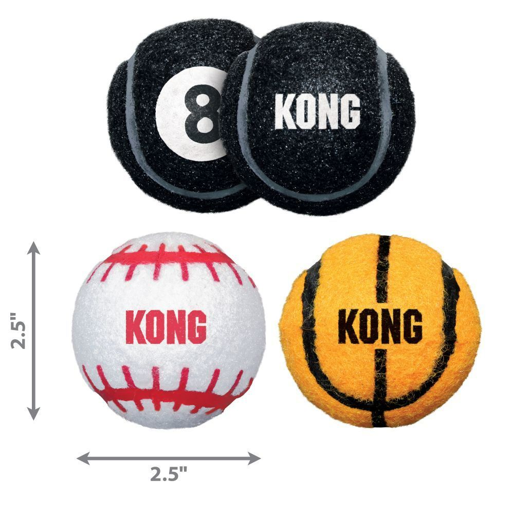 Kong Toy Sport Balls Medium 3pk