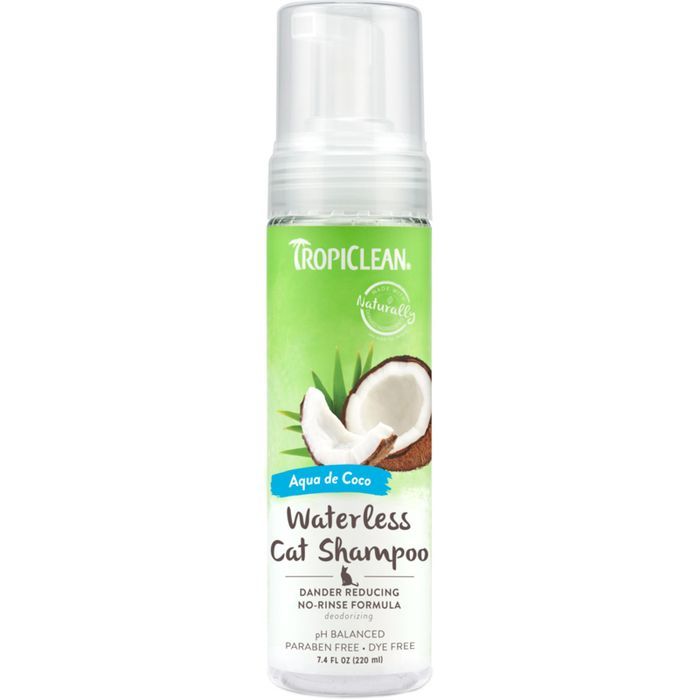 Tropiclean Waterless Cat Shampoo 220ml Dander Reducing