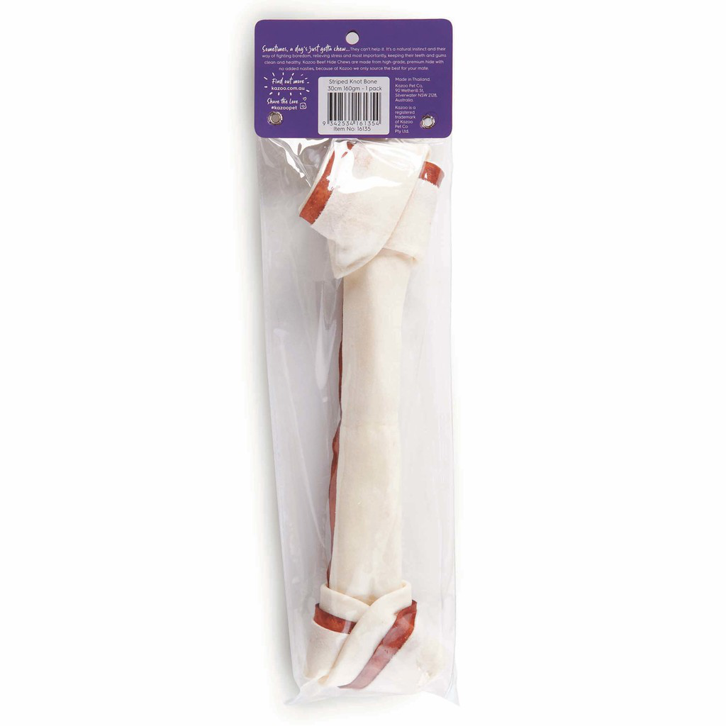 Kazoo Rawhide Knot Bone 30cm 1pk