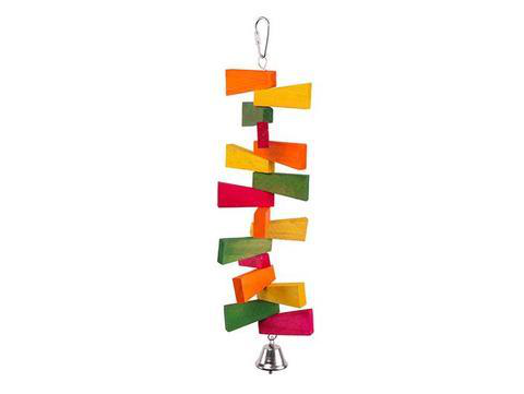 Bird Toy With Zig Zag Chips And Bell Medium