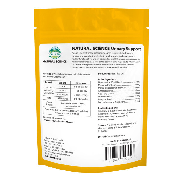 Oxbow Natural Science Urinary Supplement 120g