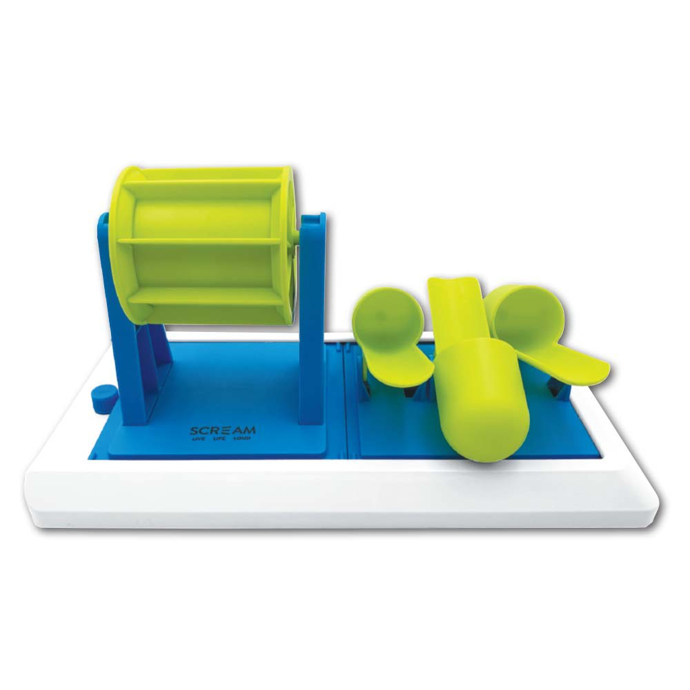 Scream Interactive Dog Treat Barrel Green/blue