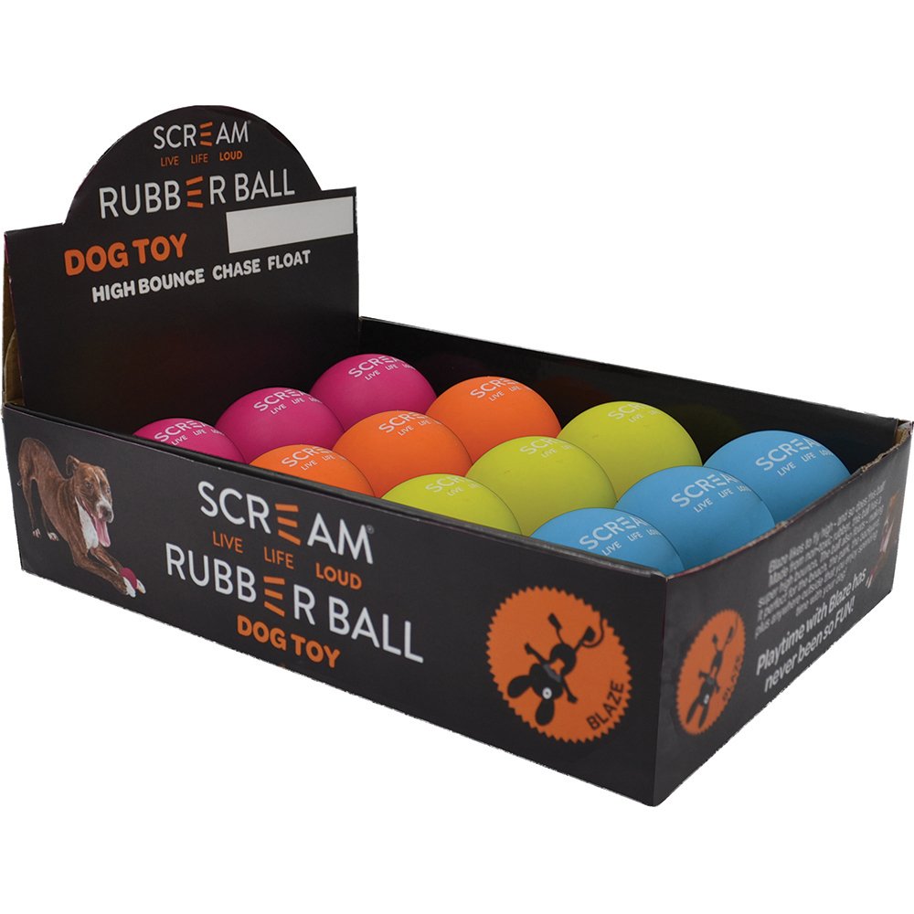 Scream Rubber Ball Counter Display Medium Single
