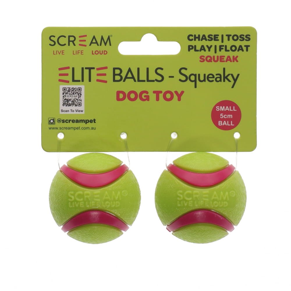 Scream Elite Ball Squeaky Loud 2pk