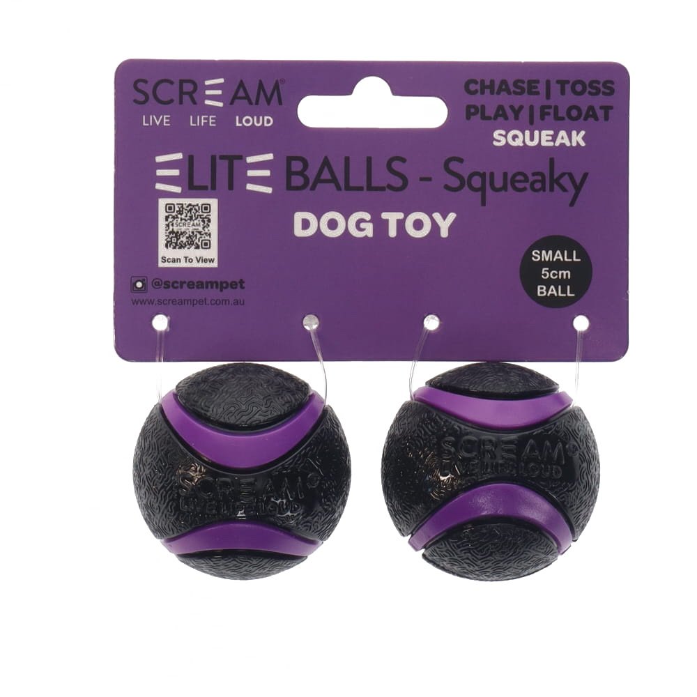 Scream Elite Ball Squeaky Loud 2pk