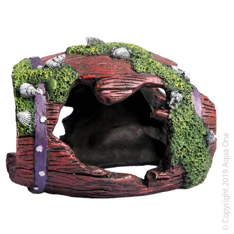 Ornament Single Ruined Barrel with Shell 9x6.5x6.5cmH