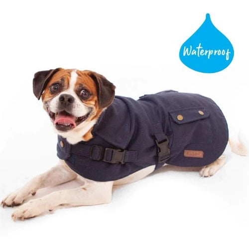 Aussie Oilskin Coat Navy