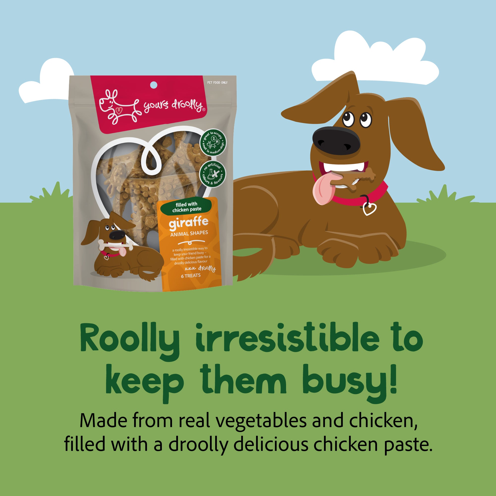 Yours Droolly Chicken Paste Filled 6 pack